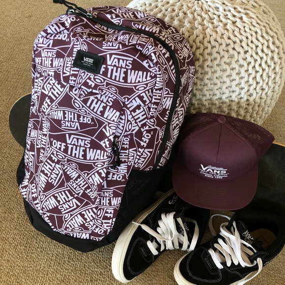 Vans Handbags - NWT Unisex Vans plum disorder backpack.